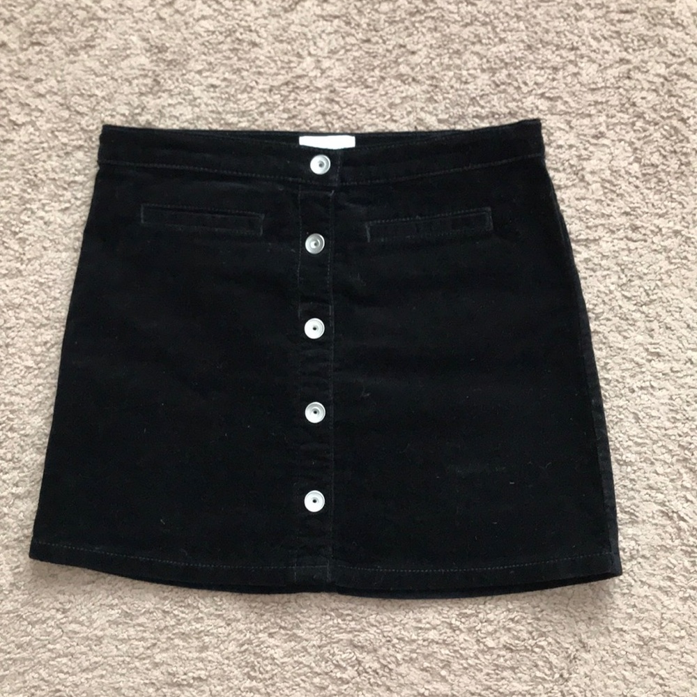 Girls Black cute velvet skirt